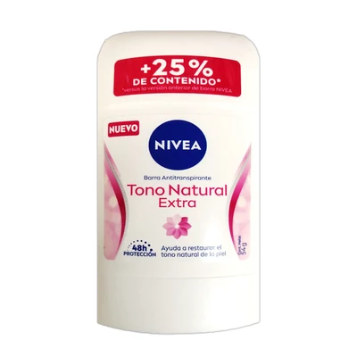 Nivea Tono Natural Extra Antitranspirante Barra 54 g