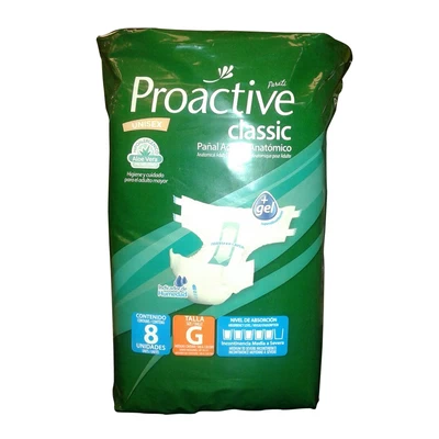 Proactive Pañal Adulto Talla G 8 Unidades