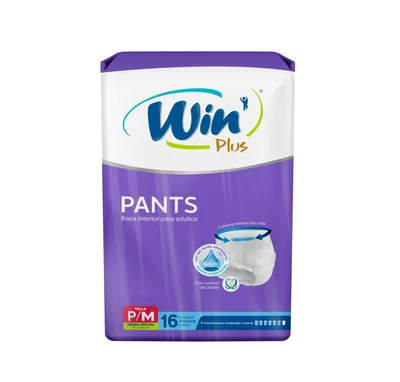 Win Plus Pants Adulto Talla M 16 Unidades