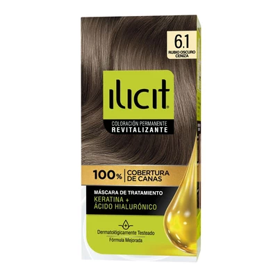 Ilicit Tintura Permanente 6/1 Rubio Oscuro Ceniza