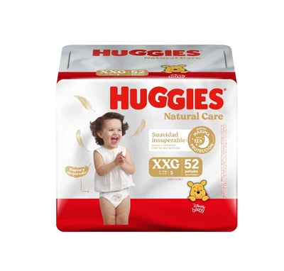 Huggies Natural Care Pañales Talla XXG 52 Unidades
