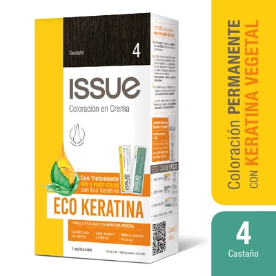 Issue Tintura Permanente Kit Eco Keratina Tono 4