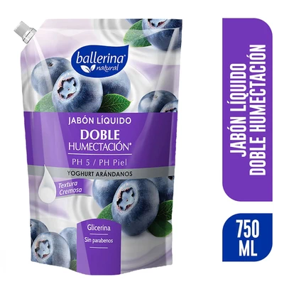 Ballerina Jabón Líquido Yoghurt Arándano Doypack 750 ml
