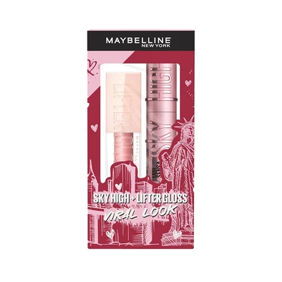 Maybelline Pack Lifter Gloss + Máscara Sky High