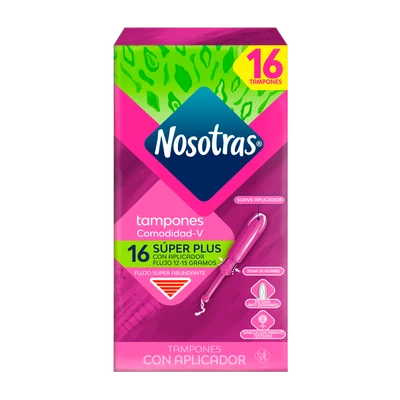Nosotras Tampón con Aplicador Súper Plus 16 Unidades