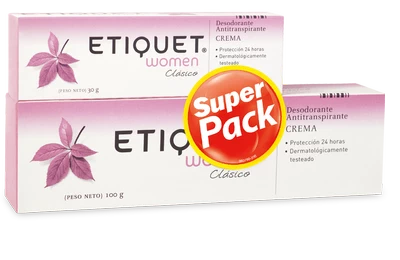 Etiquet Pack Desodorante Crema 100 g + 30 g