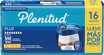 Plenitud Pants Adulto Active Super Plus Talla G/XG 16 Unidades