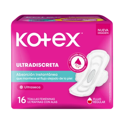 Kotex Toalla Ultra Seca con Alas 16 unidades
