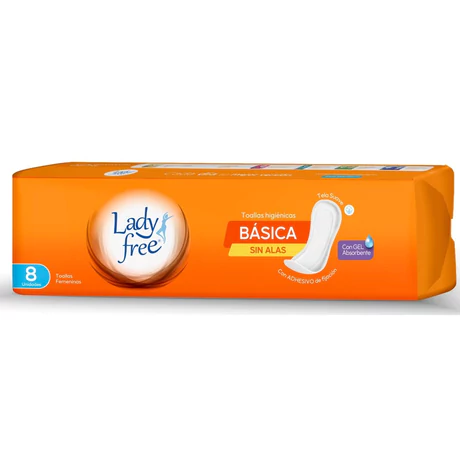 Lady Free Toalla Higienica Básica sin alas 8 unidades