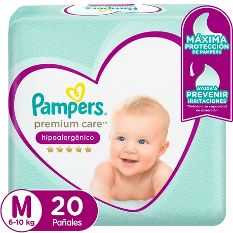 Pampers Premium Care Pañales Talla M 20 Unidades