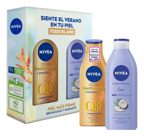 Nivea Pack Crema Corporal Q10 Bronze + Coco Monoi 400 ml