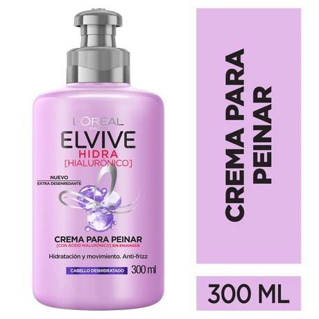 Elvive Crema para Peinar Hidra Hialurónico 300 ml