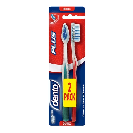 Dento Cepillo Dental Plus Duro 2 Unidades