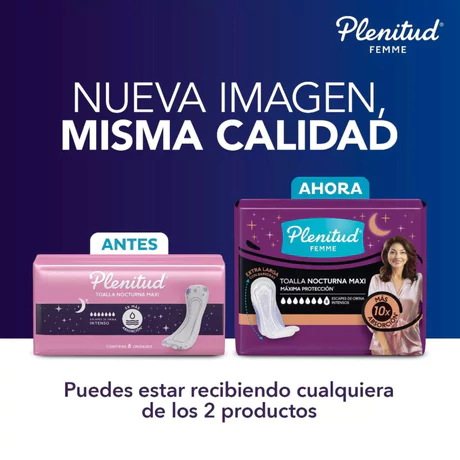 Plenitud Femme Toalla para Incontinencia Nocturna 8 Unidades