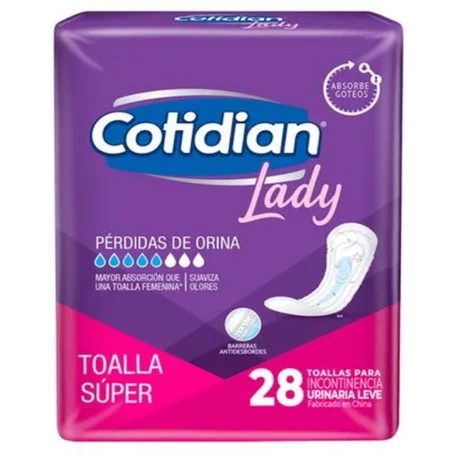 Cotidian Lady Toalla Higiénica Súper 28 Unidades