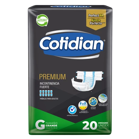 Cotidian Premium Pañal Adulto Talla G 20 Unidades