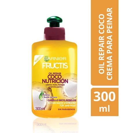 Fructis Crema para Peinar Oil Repair Liso Coco 300 ml