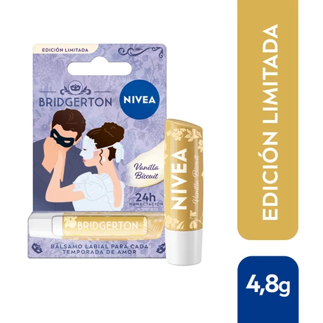 Bálsamo Labial Nivea Vanilla Biscuit Bridgerton Edición  Limitada 4,8gr