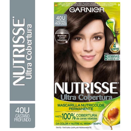 Nutrisse Tinte Permanente 40 Castaño Profundo Ultra Cobertura