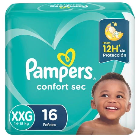 Pampers Confort Sec Pañales Talla XXG 16 Unidades