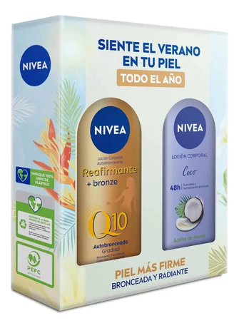 Nivea Pack Crema Corporal Q10 Bronze + Coco Monoi 400 ml