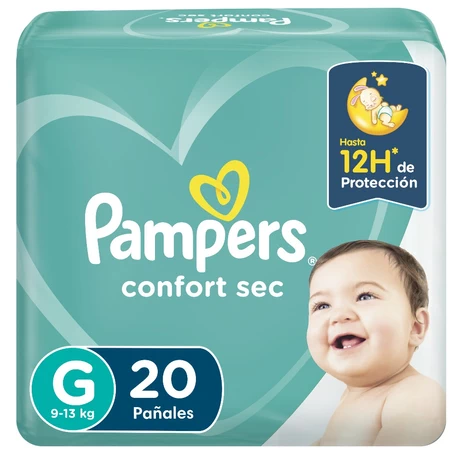Pampers Confort Sec Pañales Talla G 20 Unidades