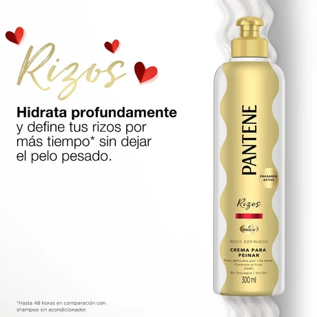 Pantene Crema para Peinar Rizos 300 ml