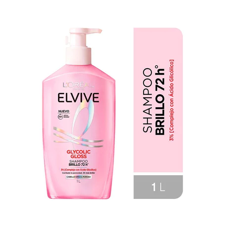 Elvive Shampoo Glycolic Gloss Pump 1 Litro