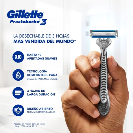 Gillette Prestobarba3 Máquina Desechable