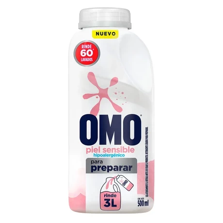 Omo Detergente Líquido Piel Sensible para Diluir 500 ml