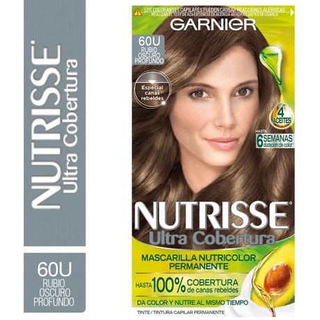 Nutrisse Tinte Permanente 60 Rubio Oscuro Profundo Ultra Cobertura