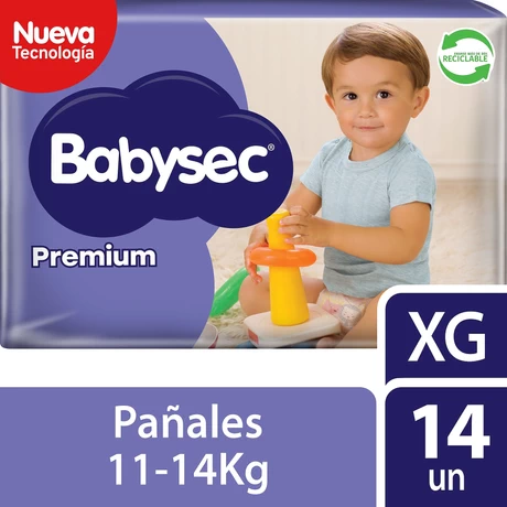 Babysec Premium Pañales Talla XG 14 Unidades