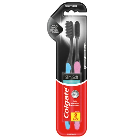 Colgate Cepillo Dental Slim Soft Black 2x1