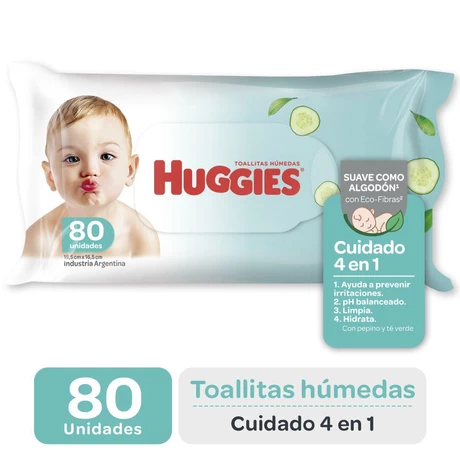 Huggies Toallas Húmedas One&Done 80 Unidades