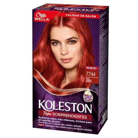 Koleston Kit Tintura Permanente 7744 Rojo Ardiente