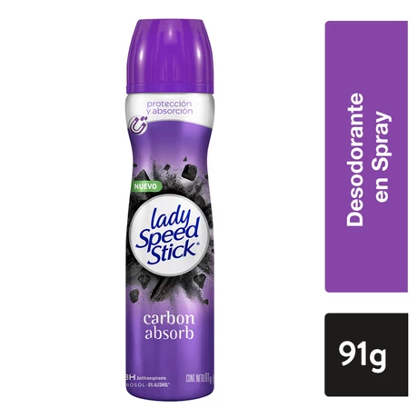 Lady Speed Stick Desodorante Spray Carbón Activado 91 g