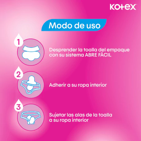 Kotex Toalla Ultra Fina Tela con Alas 16 unidades