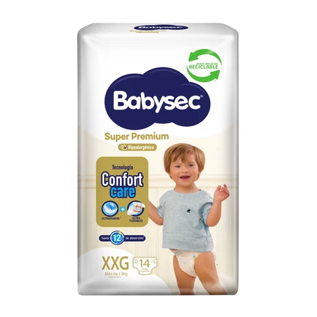 Babysec Super Premium Pañales Talla XXG 14 Unidades