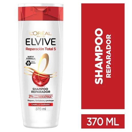 Elvive Shampoo Reparación Total 5 Restauración 370 ml