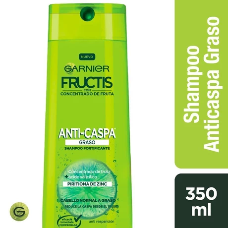 Fructis Shampoo Anticaspa Cabello Graso 350 ml