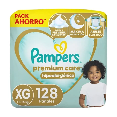 Pampers Premium Care Pañales Talla XG 128 Unidades