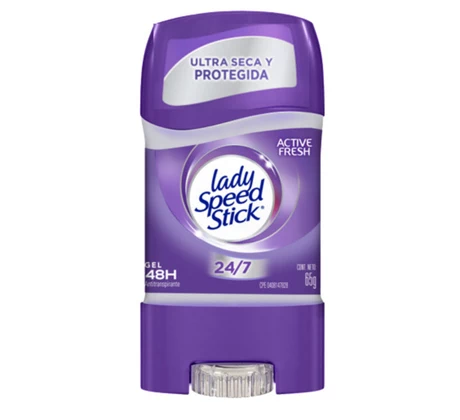 Lady Speed Stick Gel Double Defense Active Fresh 65 g