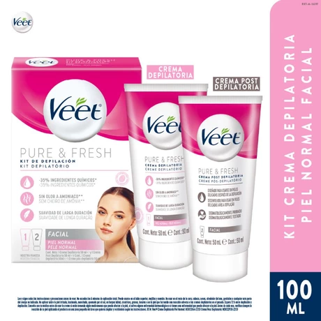 Veet Kit Crema Depilatoria Facial 2 x 50 ml