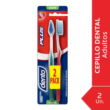 Dento Cepillo Dental Plus Suave 2 Unidades