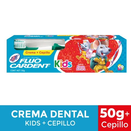 FluoCardent Pasta Dental Kids 50 gr + Cepillo