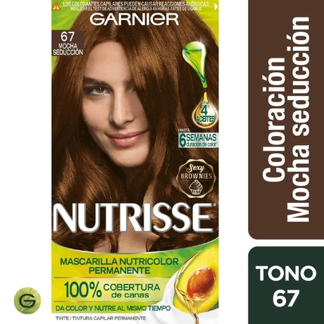 Nutrisse Tinte Permanente 67 Chocolate Rubio Oscuro Dorado Caoba