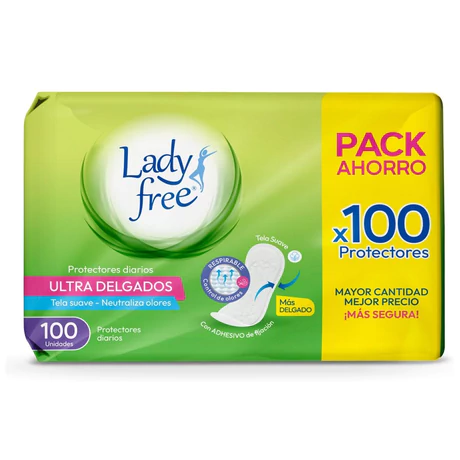 Lady Free Protector Diario Ultra Delgado 100 unidades