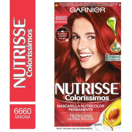 Nutrisse Tinte Permanente 6660 Manzana Rubio Oscuro Ceniza Profundo