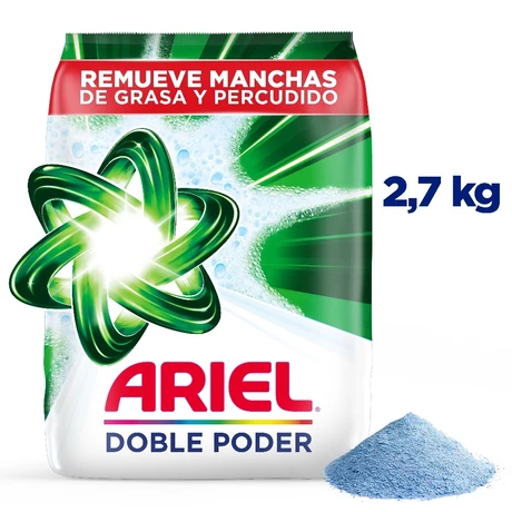 Ariel Detergente en Polvo Doble Poder 2.7 Kilos