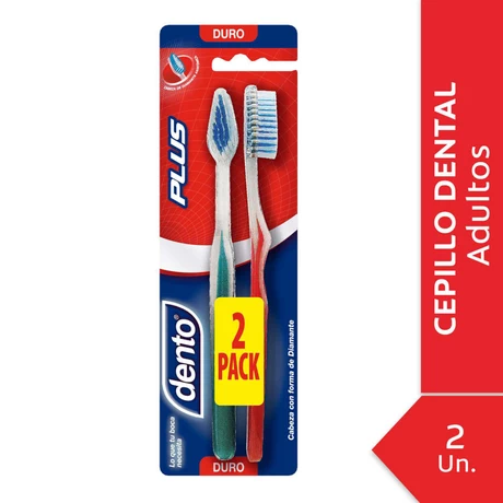Dento Cepillo Dental Plus Duro 2 Unidades